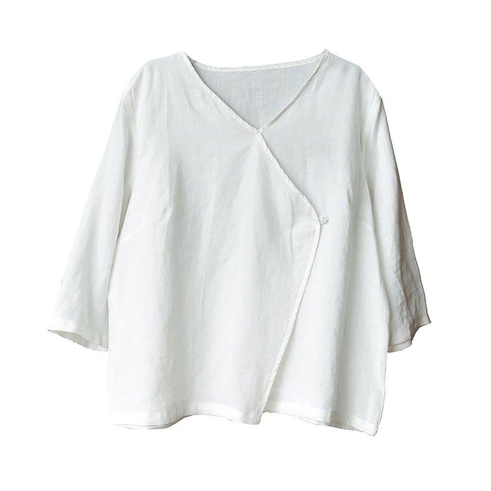 Chinese Tang Style Ancient Linen Shirt Top only